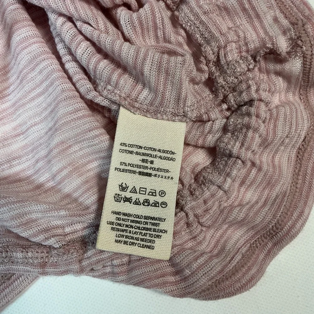 Free People We The Free Dorothy Striped Crop Top Pink White Size S